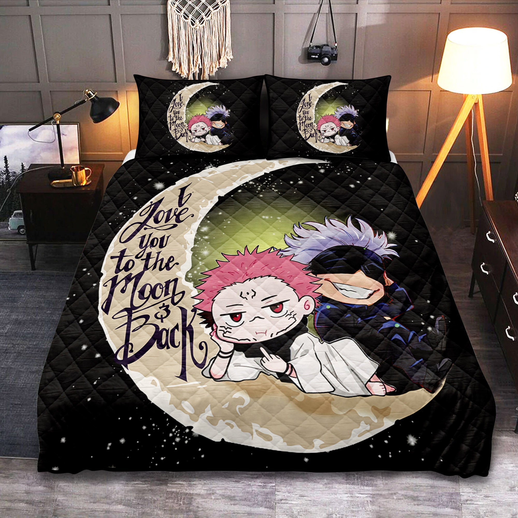 Jujutsu Kaisen Gojo Sukuna Chibi Anime Quilt Bed Sets - 47choco