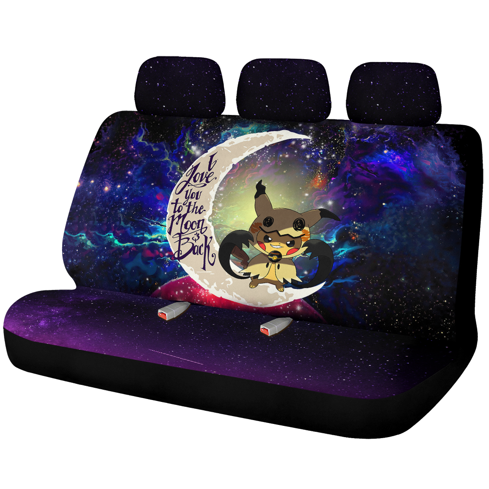 PikachuHorroLoveYouToTheMoonGalaxy2MockupCarBackSeatCovers Pikachu Horror 2 Love You To The Moon Galaxy Premium Custom Car Back Seat Covers Decor Protectors Nearkii